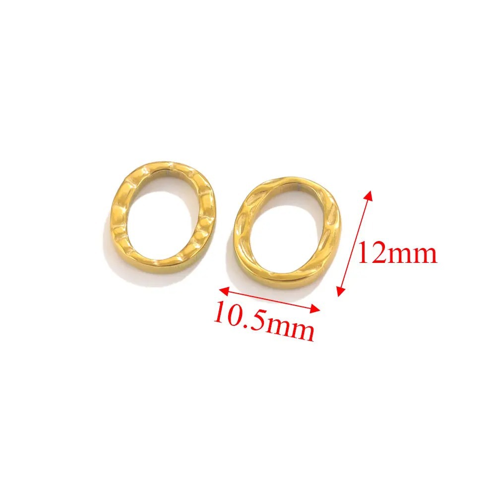 Acero inoxidable transfronterizo 18K frío INS estilo simple irregular redondo conjunto de cadena de bricolaje accesorios