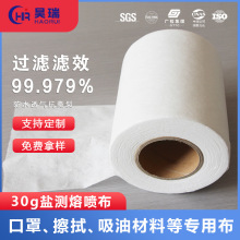 江西昊瑞厂家30g盐测熔喷布生产口罩专用白色无纺布PP聚丙烯