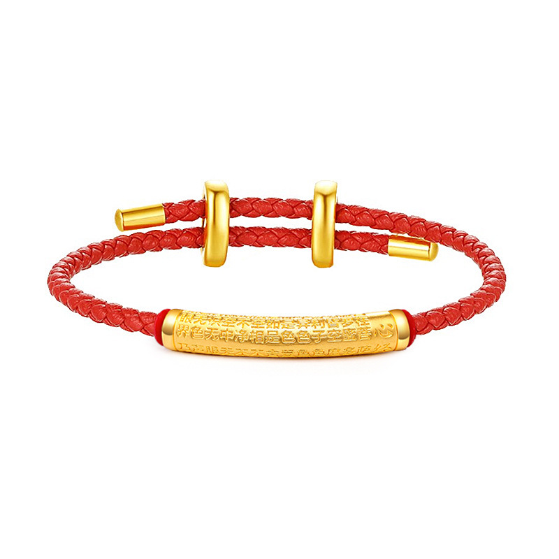 Bracciale cuore sutra gioiello etnico con perline color oro_voghion.com