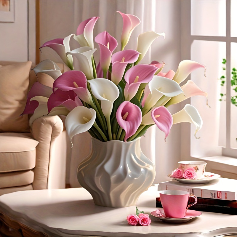 Cross-Border Artificial Flowers with a Moisturizing Feel, Calla Lilies, Pastoral Home Decor, Artificial Flower Ornaments, Decorative Props for Photography