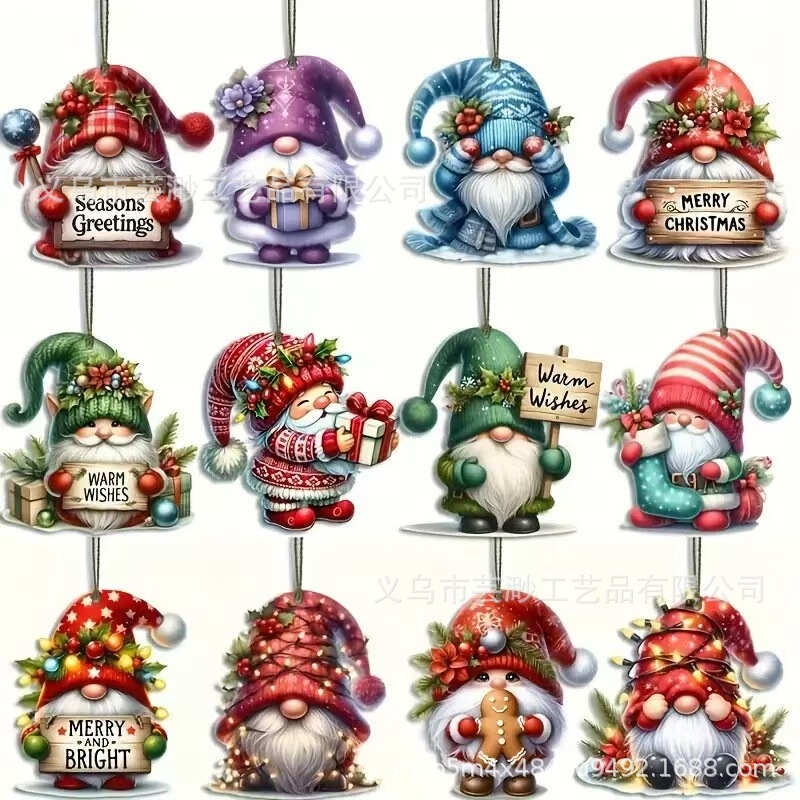 クロスボーダー新しいクリスマスツリーディッカイアント装飾品ディカイアントクリスマス木製吊り下げ装飾品クリスマスパーティーの装飾|undefined