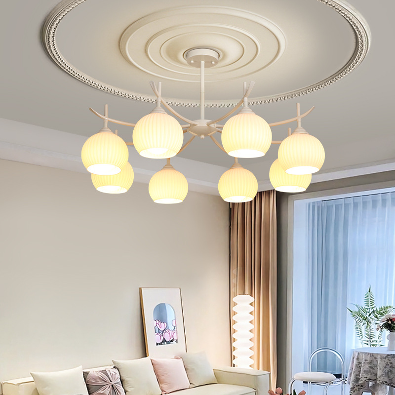 Lámpara de la sala de estar personalidad creativa calabaza cálida romántica lámpara de comedor estilo pastoral francés lámpara de habitación de niña lámpara de dormitorio