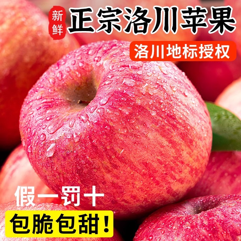 正宗陕西洛川苹果水果新鲜当季整箱现摘红富士冰糖心10