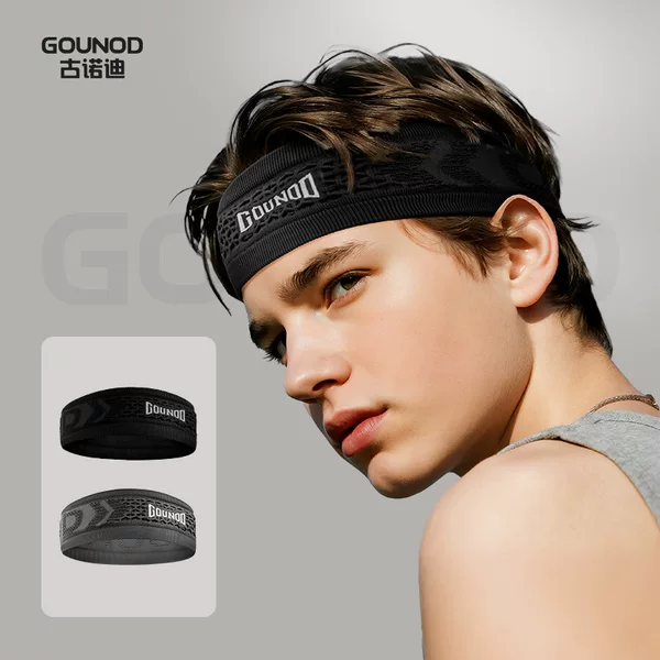 Gounod Fitness Running Special Headband Outdoor Basketball Sweat-Absorbent Headband Breathable Quick-Drying Headscarf Antiperspirant Belt for Men and Women