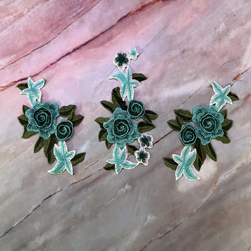 Zhenmei Embroidery Clothing Accessories Embroidery Lace DIY Cloth Patches Ethnic Flowers Water-soluble Ethnic Flowers New Product