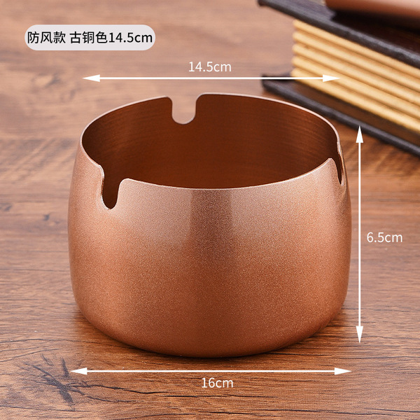 windproof ashtray stainless steel for hotel for commercial use