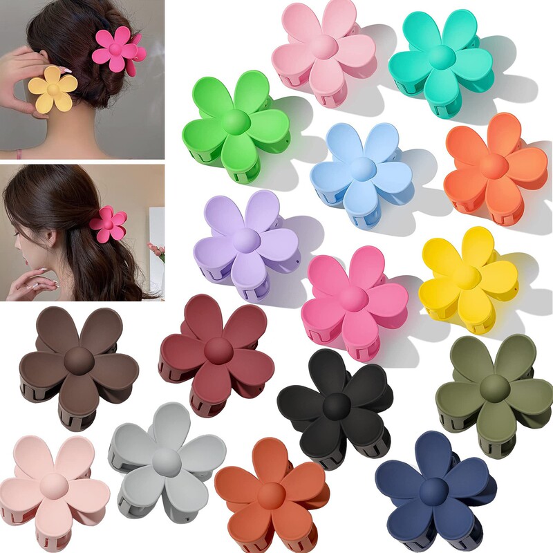 Guanyang Abs Hair Clip Flower Clip European and American Amazon Fashion Shark Claw Clip Not Easy to Break Set Hair Clip