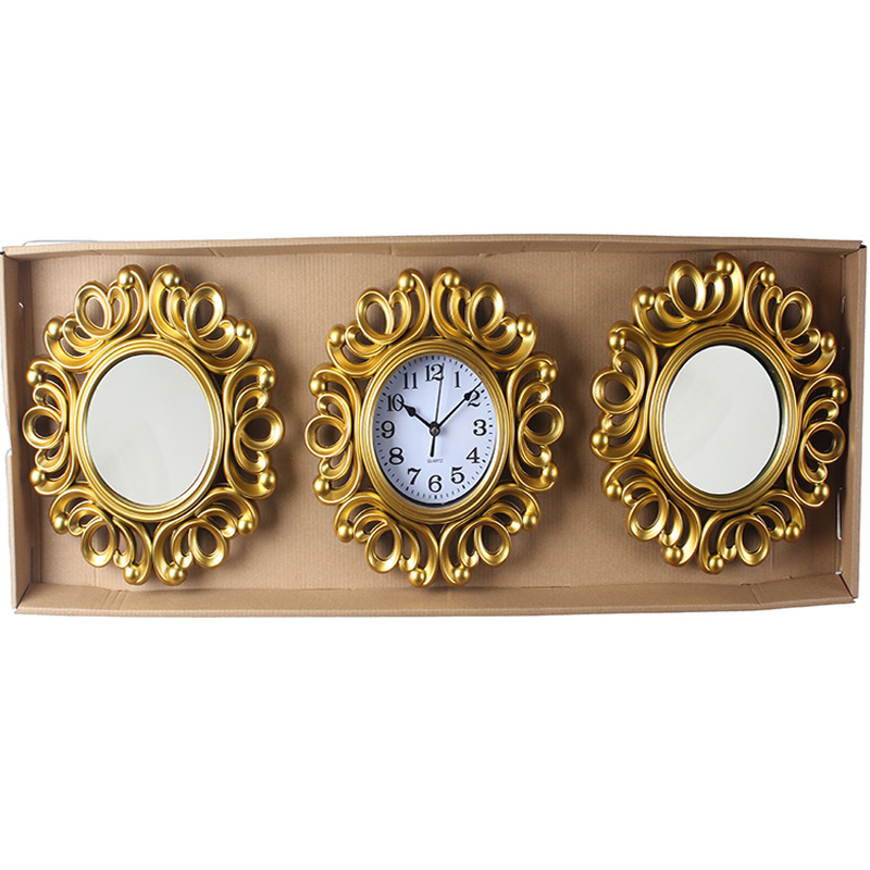 Reloj de pared europeo/americano moderno simple, reloj triple decorativo, reloj de cuarzo creativo de moda para sala/comedor