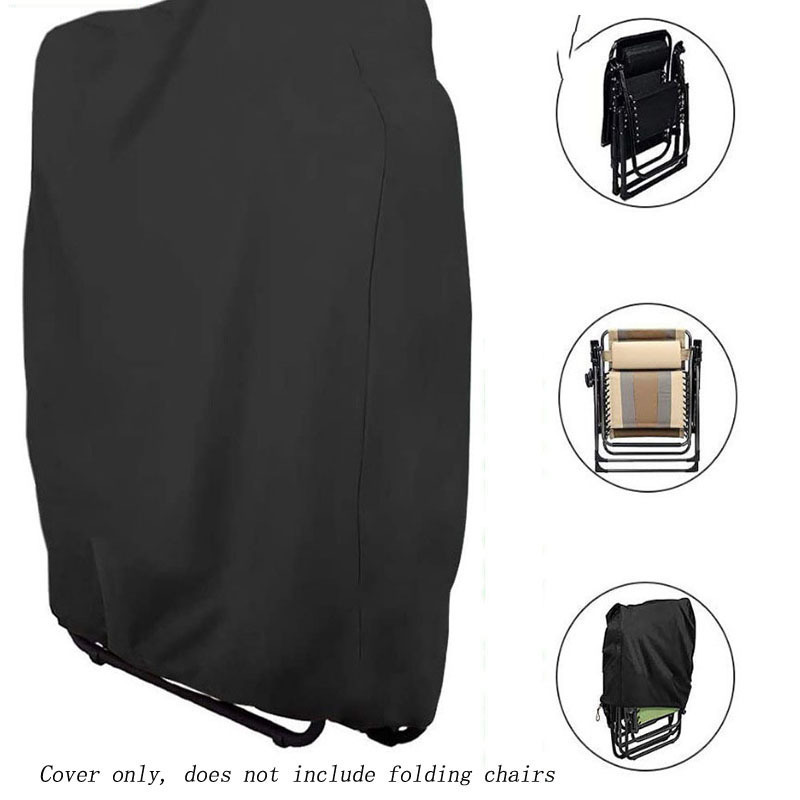 Cross-border new folding chair cover outdoor sun folding chair cover dustproof, rainproof and sunscreen cover outdoor furniture cover