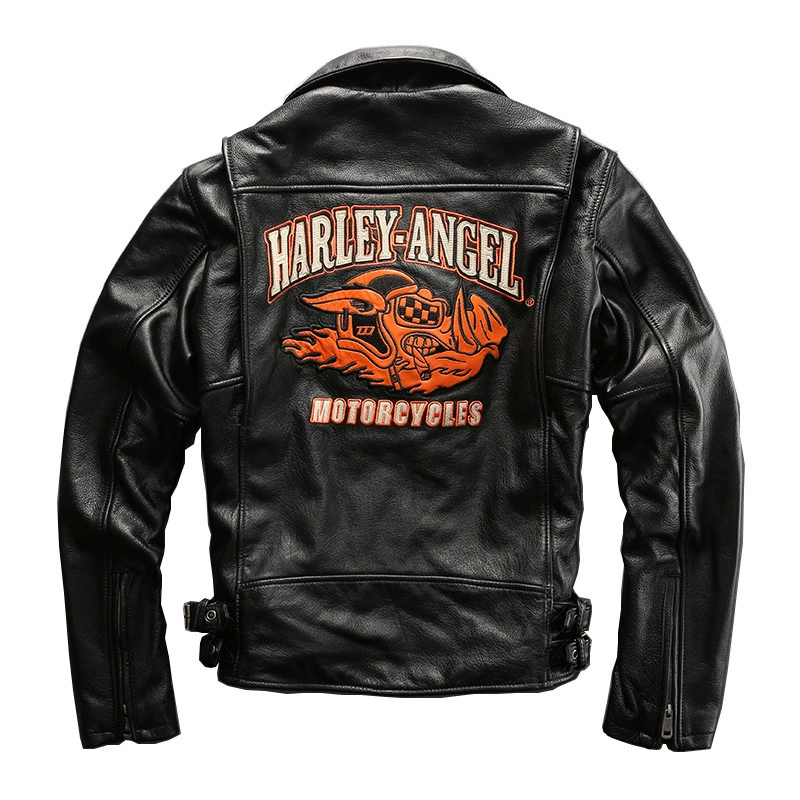 Кожаное пальто Harleyangel мужское, прямая поставка производителей Harley HA-38, куриная кожа, кожаная куртка
