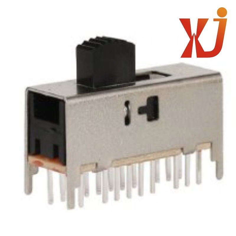 四极四位拨动开关20脚  4档滑动开关双排20脚 四段滑动开关立式