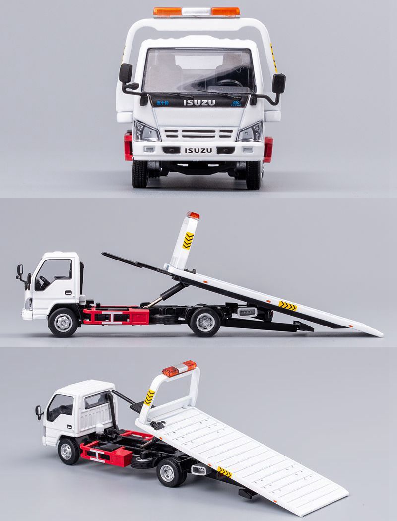 1/64 GCD ISUZU N series Flatbed Truck White LHD Model Alloy Toy