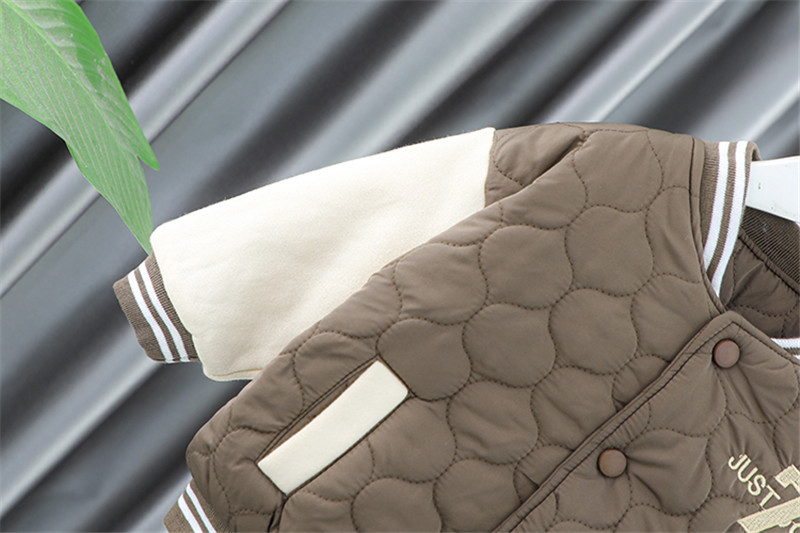 Boys' Winter Thickened Set New Plush Clip Casual Cotton Baseball Suit Cartoon Two Piece Baby Children's Wear_voghion.com