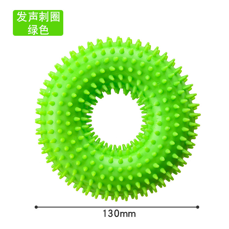 Meianju 国境を越えた噛みつきにくいサウンドと有刺鉄線リング TPR 犬の噛むおもちゃ大型犬の歯のクリーニングと臼歯タイヤ|undefined