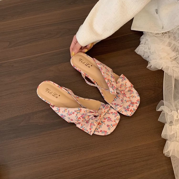 Sandalias y zapatillas de cuña de primavera y verano, sandalias de punta abierta, zapatos de mujer, zapatos de playa de verano, sandalias francesas, tacones altos