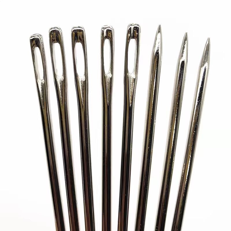 Large steel needle, handmade needle, thickened needle, hand-sewing needle, sack-sewing needle, sofa button cushion sewing needle, extended sealing needle