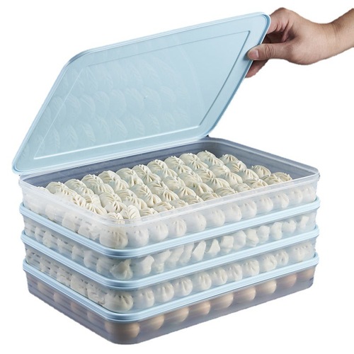 饺盒饺子盒厨房冰箱保鲜盒多层速冻饺子收纳盒家用冷冻盒鸡蛋盒水