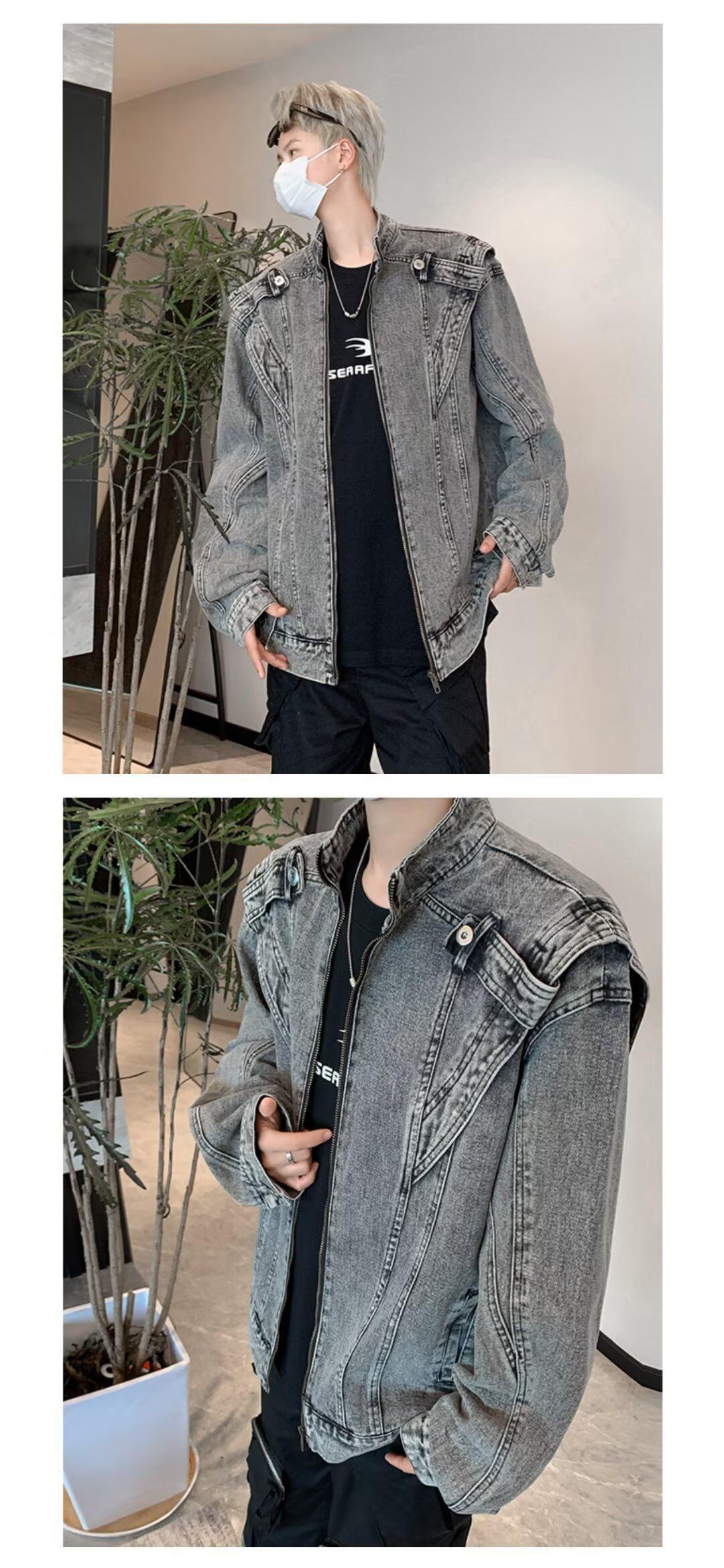 2024 Spring Autumn Cool Men Ins High Street Brand Harajuku Style Korean Version Trendy Loose Jacket_mkmklike.com