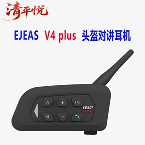 Ejeas Brand V4Plus Motosiklet Dəbilqə Bluetooth Qulaqlıq İnterkom Qulaqlıq