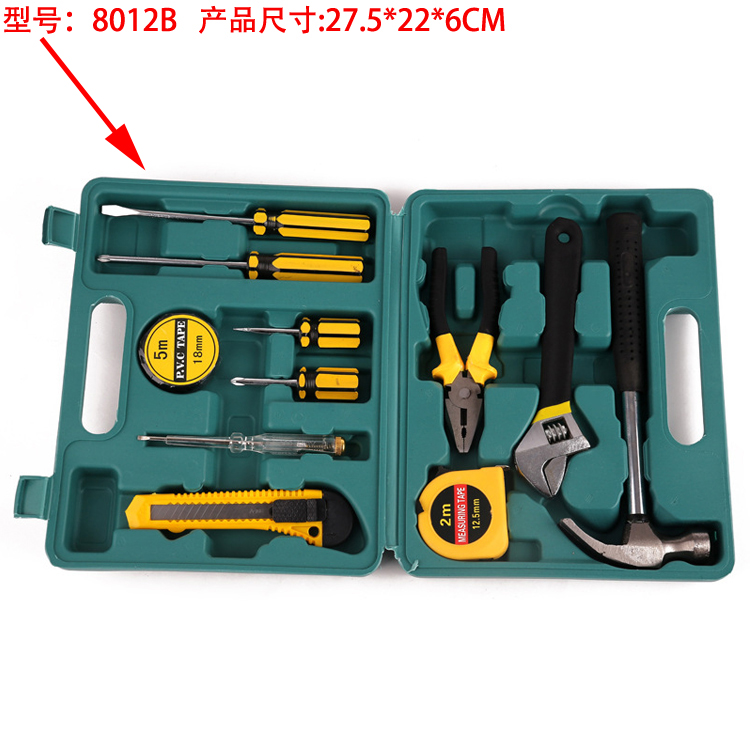 Juego de herramientas para el hogar de tornillo multifuncional, mantenimiento diario, alicates de hardware, martillo, llave, combinación de destornillador