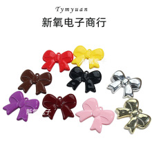 亚克力蝴蝶结挂件烤漆吊坠手机链包包立体装饰  DIY材料配饰配件