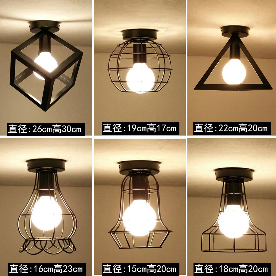 Creative retro ceiling light for living room for gazebo for corridor