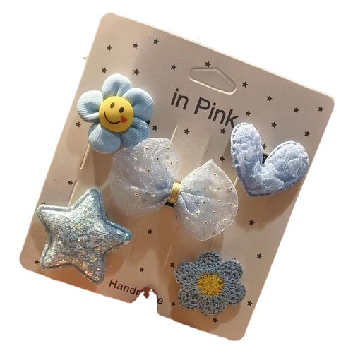 Princess cute hair accessories, baby hair clips, small hair volume, baby hair clips that do not hurt hair, newborn short hair bb clips
