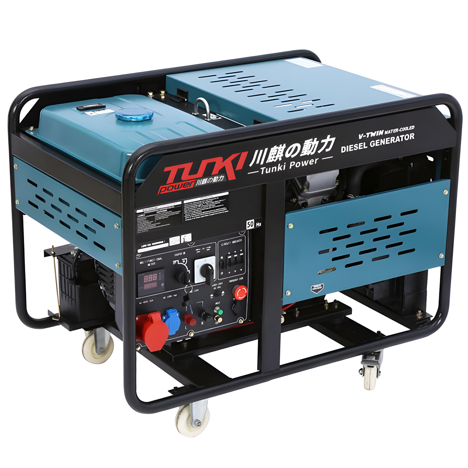 Dual-Cylinder Diesel Generator 12Kw 15 Kilowatt Small Gasoline Generator 220V Engine Electric Start High Power