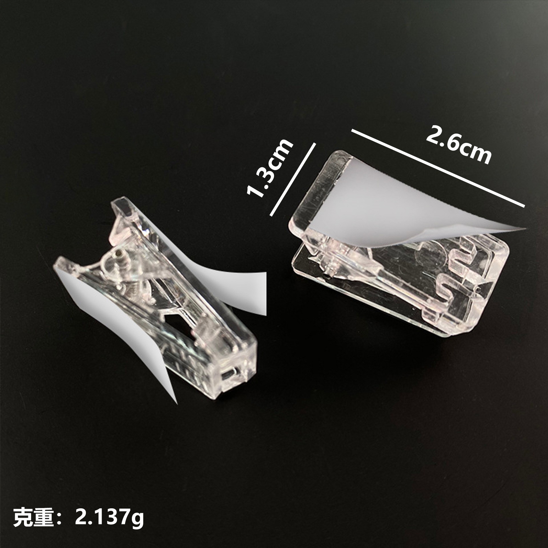 Clips de plástico acrílico accesorios de papelería clips transparentes pequeños carpetas de cinta adhesiva cuentas de mano clips PPdiy