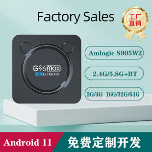 G96MAX Android TV Set Top Box S905W2 Chip Android 11 Dual WIFI Bluetooth 4k TVBOX
