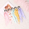 Elastic hair accessory from pearl, European style, floral print, wholesale