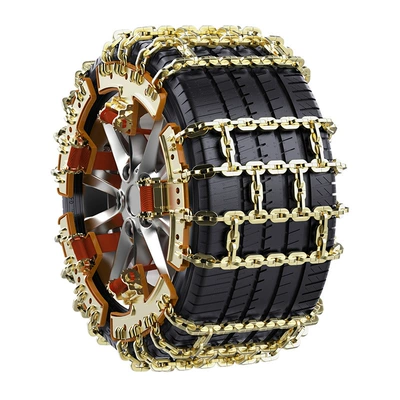 New type car snow chain off-road vehicle sedan SUV universal snow tire snow chain does not damage the tire (Tire snow chain) - double-field-small-size-4-pack