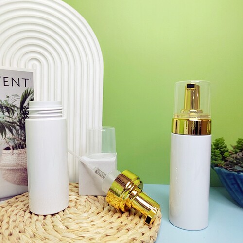 100ml white foam bottle cleansing mousse bottle 150ml 200ml press foaming bottle facial cleanser refill bottle