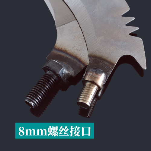 The mowing sickle head can be equipped with a stainless steel net pole, fishing water grass knife with serrations, fishing gear accessories manufacturer wholesale
