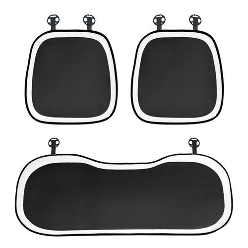 Car seat cushion single piece winter plush cute goddess style small waist backrest waist pad rear three-piece seat cushion set