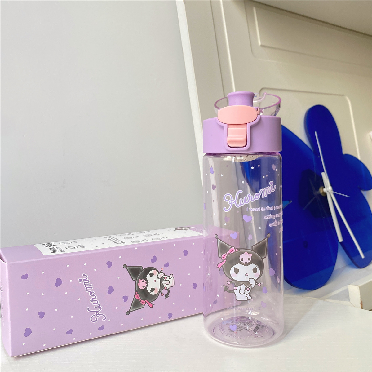 Sanrio taza de agua niñas estudiante de alta apariencia taza de plástico tritan alta temperatura resistente verano lindo niños taza de agua