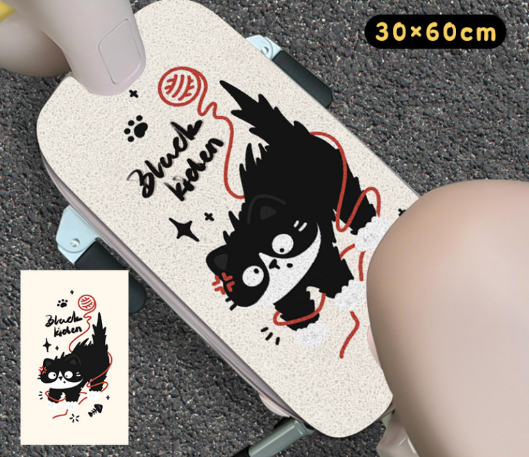 Cute cartoon silk loop electric vehicle floor mat, wear-resistant, protects from mud and sand, easy to clean, direct factory sales and delivery