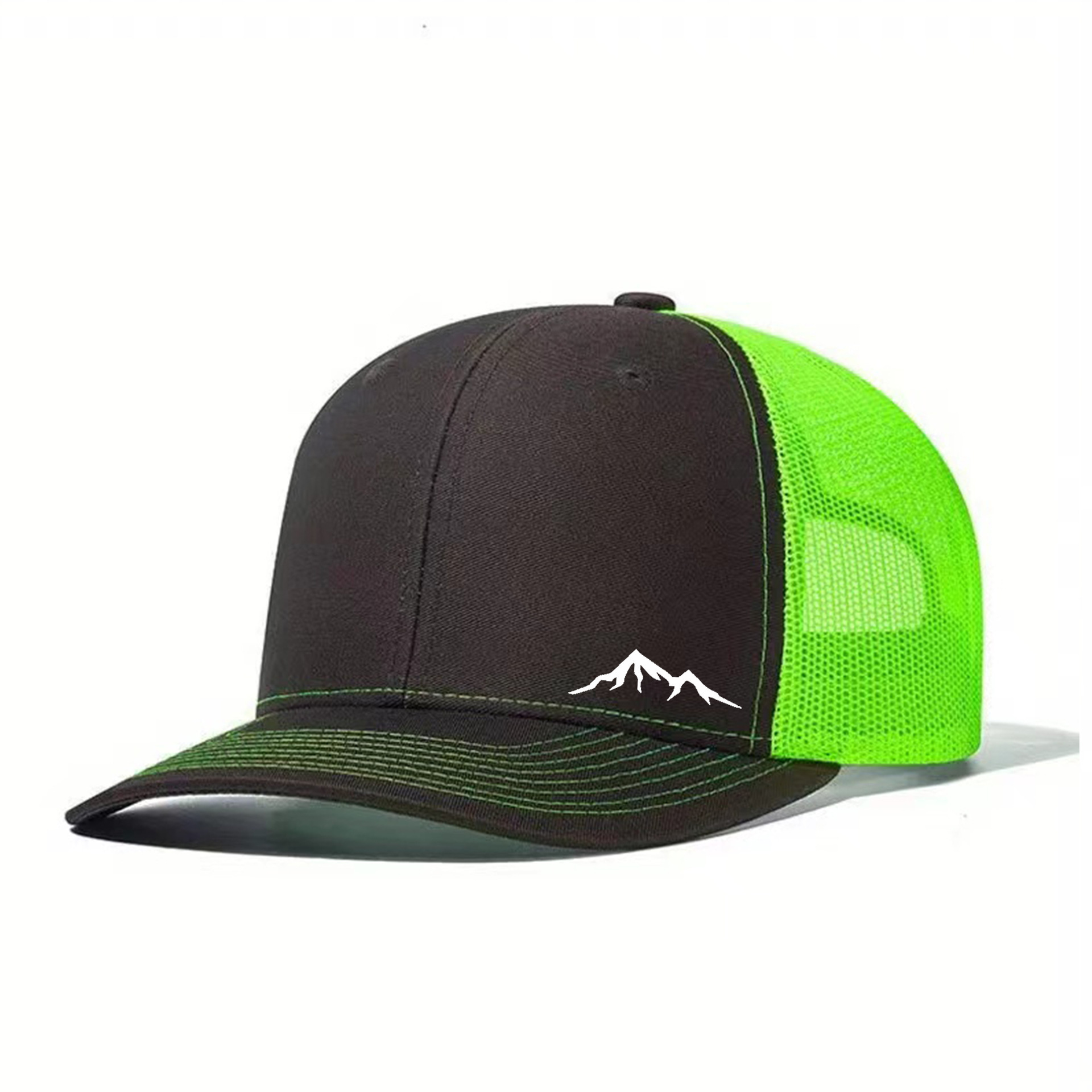 Baseball Cap Snow Mountain Style Flat Brim Richardson Trucker Hat_voghion.com