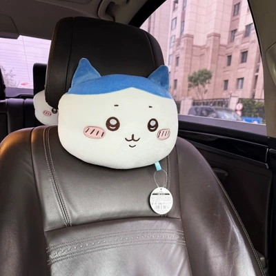Cartoon Cute Ji Yi Plush Car Headrest Neck Pillow Seat Cushion Lumbar Support Car Interior Decoration (Headrest) - a-small-eight-car-pillow