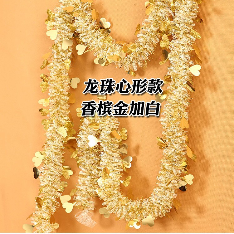 Venta al por mayor del Día de los niños colorido raya lana raya fiesta decoración boda guirnalda cinta cifrado Dragon Ball melocotón estilo corazón