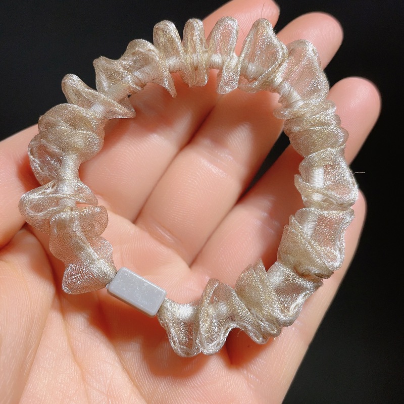 春秋奶油色小肠圈手动DIY发圈高弹力扎头发皮筋清新百搭头绳发饰|undefined