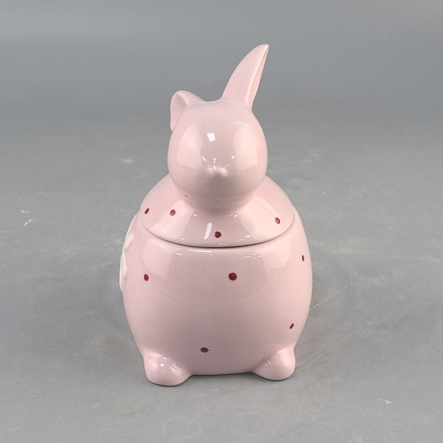 [Pascua] Tarro de conejo lindo personalizado hecho a mano cerámica conejito de Pascua decoración simple accesorios para el hogar