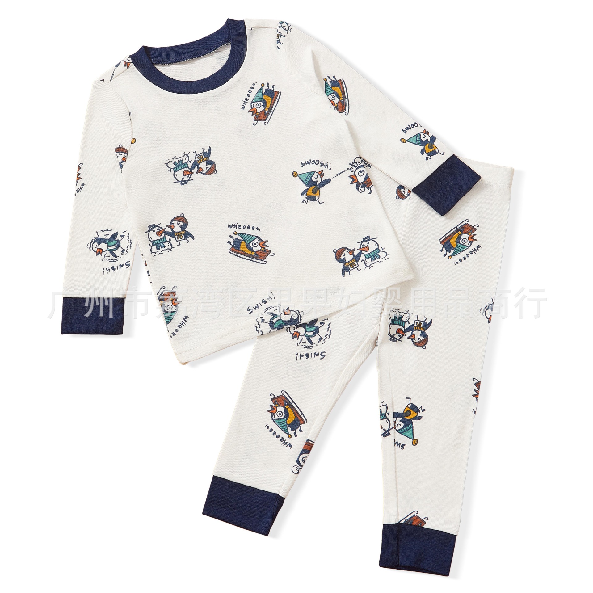 Foreign Trade Children's Clothing Infant Underwear Children's Underwear suit Boy Baby Long Sleeve Top Trousers Split Two-piece Set