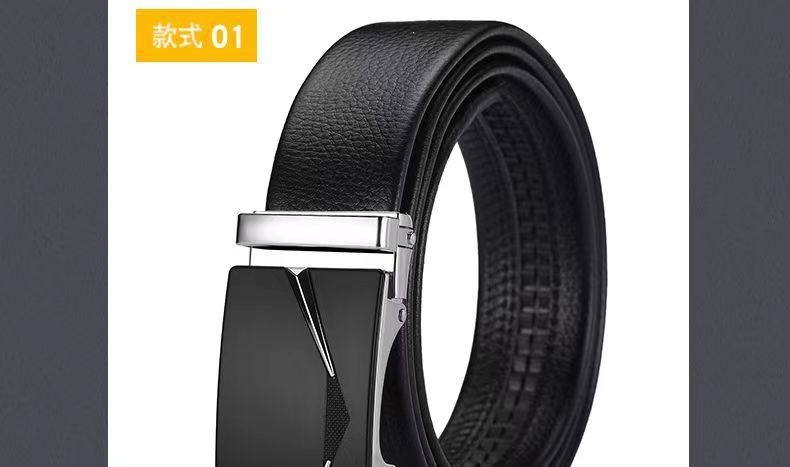 Top Layer Cowhide Men's Belt Trendy Automatic Buckle Waistband Men's Fashion Premium Casual Business Trouser Belt