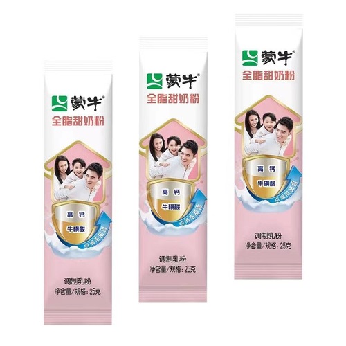 Mengniu full-fat sweet milk powder 400g bag 16 packs adult nutritional drink calcium-containing milk powder for teenagers, children and students