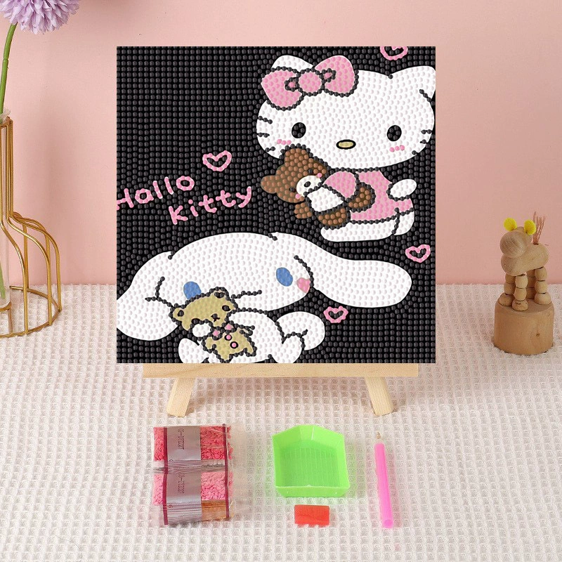 Алмазная вышивка (canvas) Genshin Impact DIY, 20×20 / 30×30, деревянная внутренняя рама и набор инструментов