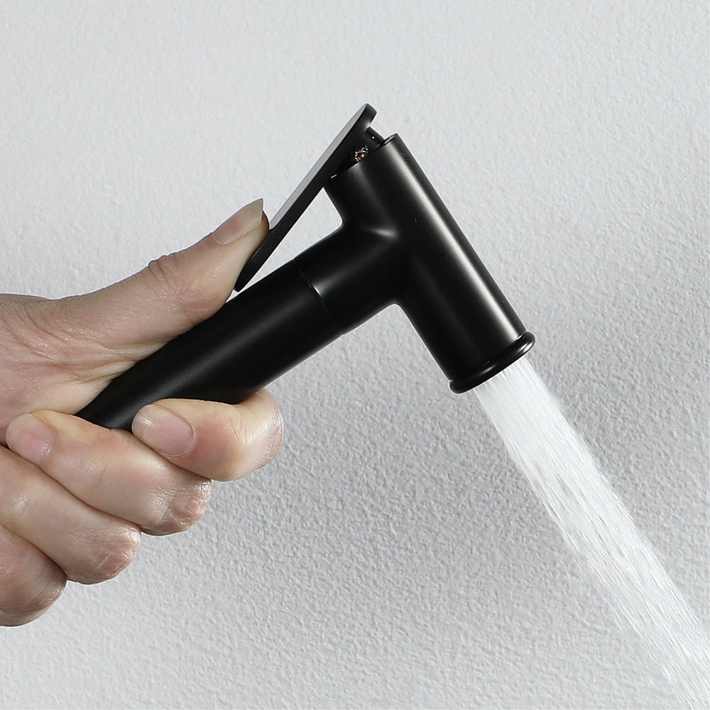 Black bathroom sink, toilet spray gun set, kitchen high-pressure flush, shower head, single Angle valve, hose Application Scenario