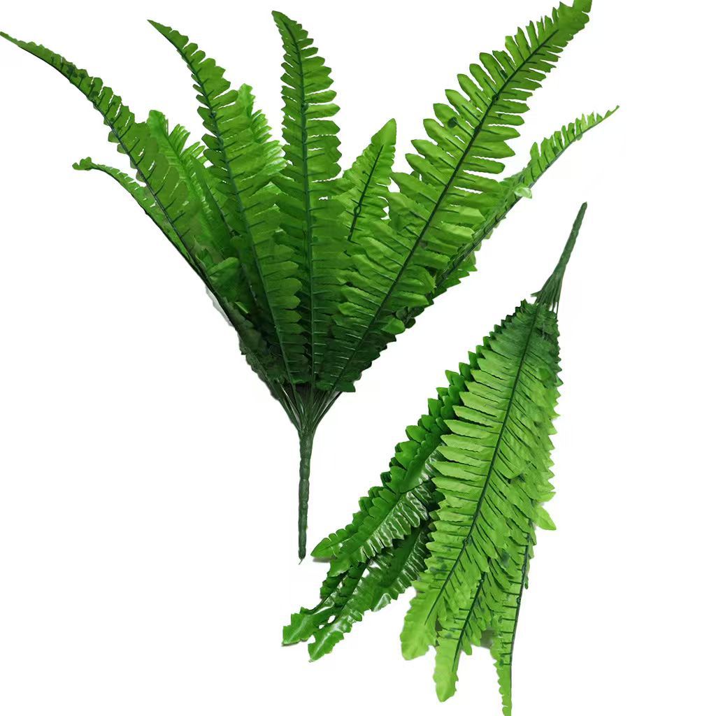 18-Piece Artificial Persian Leaf Green Fern Plant Bundle, Artificial Green Plant Decoration