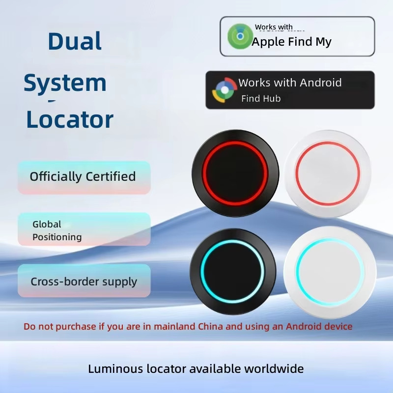 Dual-System Locator for Global Item Tracking, Anti-Loss Circular Device, Cross-Border Google Compatible Dual-System Locator for Global Item Tracking, Anti-Loss Circular Device, Cross-Border Google Compatible