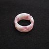 Adjustable retro brand acrylic marble design ring, set, trend of season